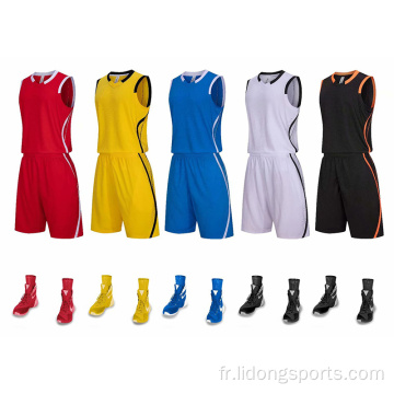 Jersey de basket-ball porte un ensemble d&#39;uniformes de basket-ball sèche rapide